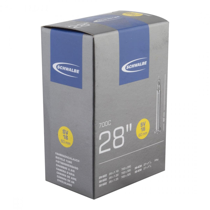 SCHWALBE Bicycle Tube - 60mm Presta/French - 700 x (700 x 28-32 - 60mm Presta - SV16 Extra Long)