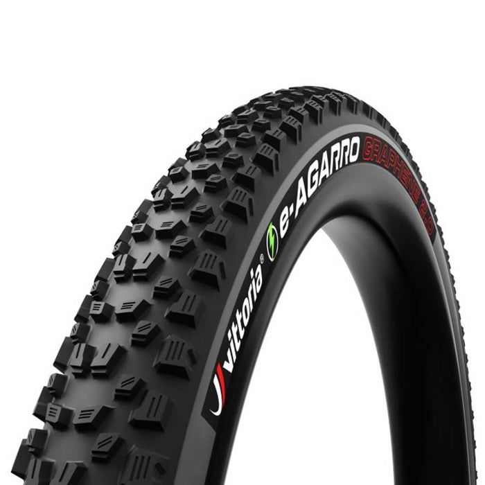 Vittoria E Agaro Trail Tube Non-Tube G2.0 [e-Agarro G2.0 Trail TNT] 29x2.6 (65-622), Black/Gray Tubeless Ready, Mountain Graphene Bicycle Tires, Electric Bicycle