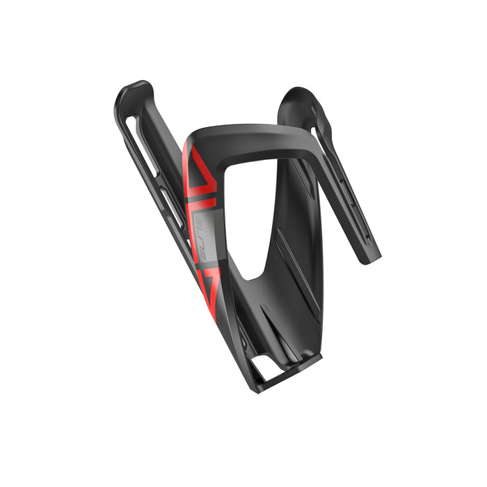 Elite Ala Cage (Black, Red Graphic) – Lightweight Fiberglass-Reinforced Bottle Cage for Secure Retention