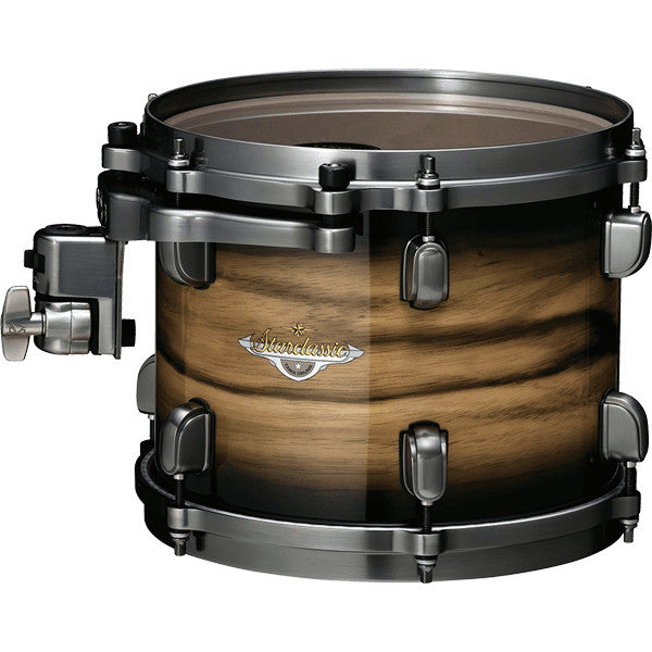 TAMA Starclassic Maple Exotic Rack Tom 8" x 6" - Natural Pacific Walnut Burst/Smoked Black Nickel HW