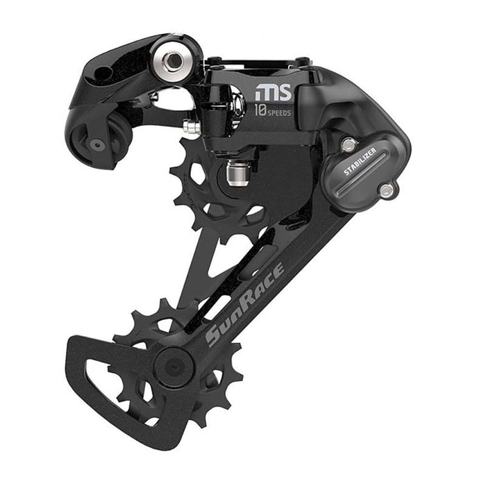 SunRace RDMS100 10sp Rear Derailleur, Med Cage w/Bolt, Black