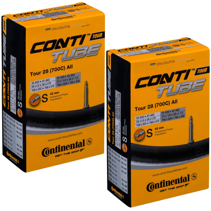 Continental Light - Presta Valve Tube (42mm) - Black - 700 x 32 - 47 (27")