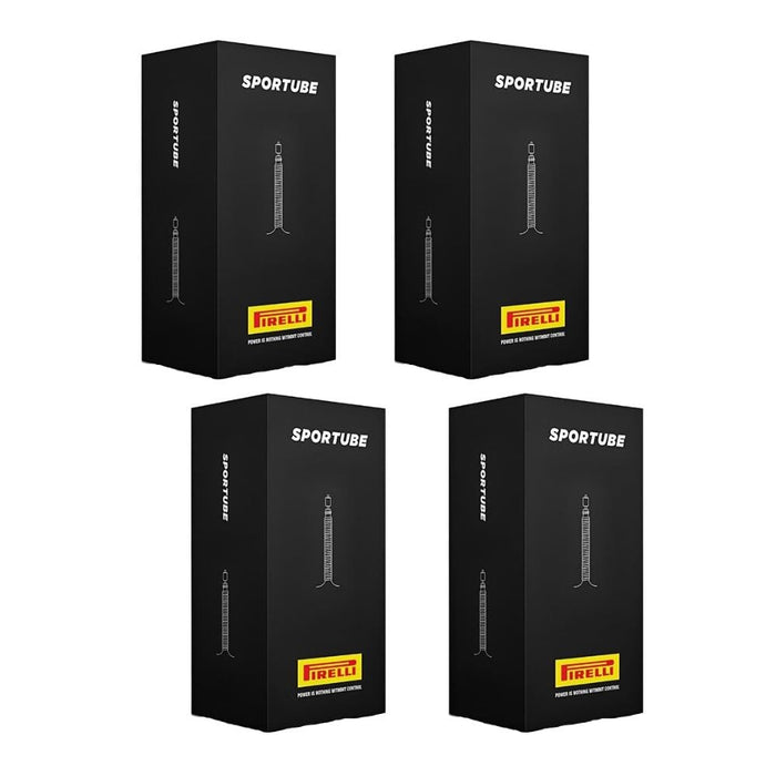 Pack of 4 - Pirelli Bicycle SporTUBE Inner Tube 700x23-30c Presta Valve PV 48mm