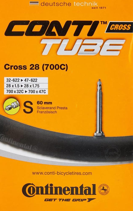Continental 26" Freeride Bicycle Tube, 2.3"/2.7" 42mm Presta Valve