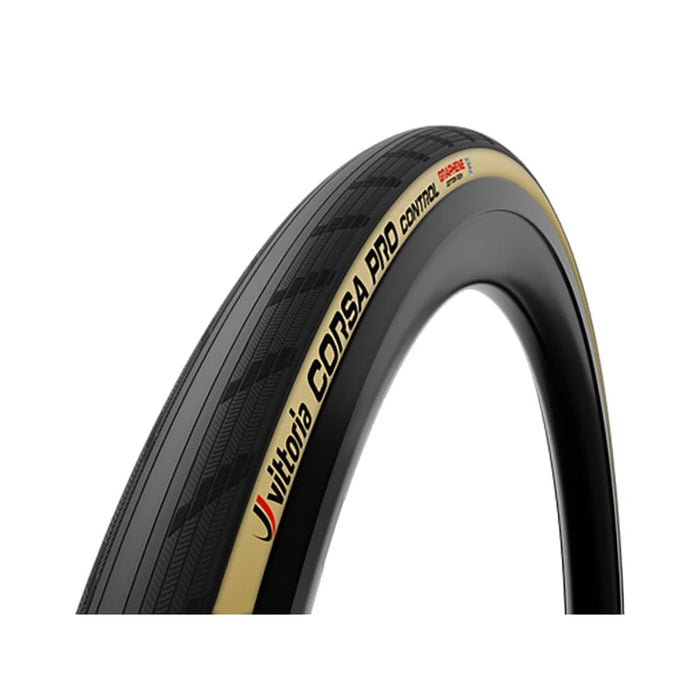 Vittoria Corsa Pro Control 700x28c Road Bike Tire - Foldable TLR Bicycle Tire - Graphene & Silica Compound for Speed - Puncture Resistant - Ideal for Tough Road Racing Conditions