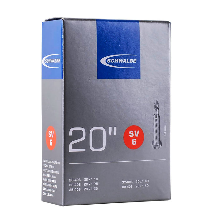 Schwalbe SV6 Inner Tube, 20" x 1 1/8", Black