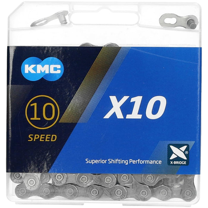 KMC Unisex's X10 Chain, Grey, 114 Link