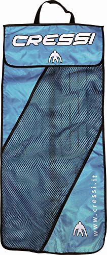 Cressi Mesh Bag for Fins Set - Mesh Bag for Set Fins/Mask and Snorkel,Blue