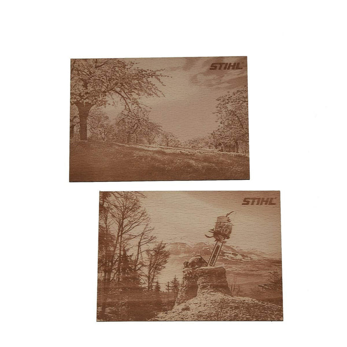 Stihl 0464-177-0010 Wooden greeting card, 2 pcs.