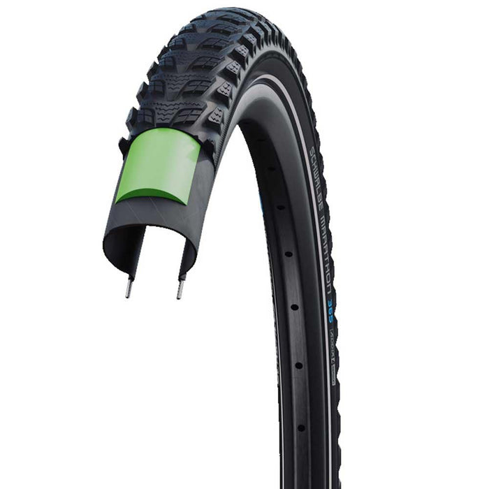 Schwalbe Marathon 365 Tire - 20 x 2.1, Clincher, Wire, Black/Reflective, Performance Line, GreenGuard, Addix 4Season,