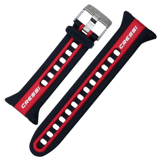 Cressi Watch Strap for Watch-Style Dive Computer, Black/Red