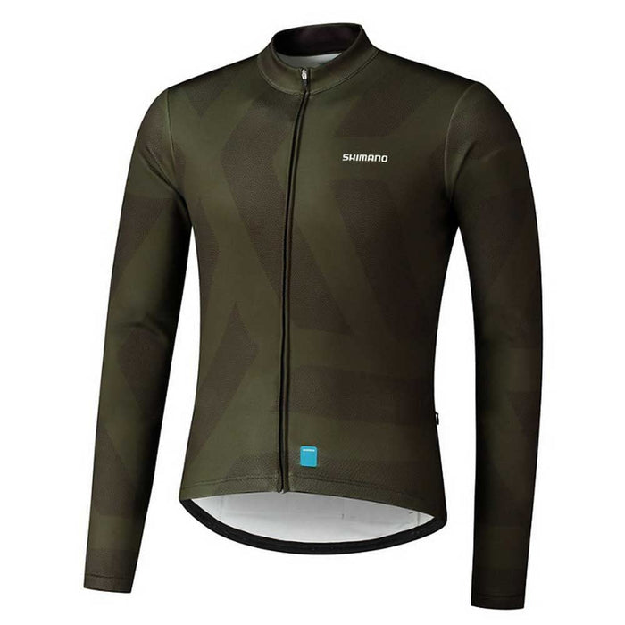 Shimano Vertex Printed L.S. JerseyDark Earth L