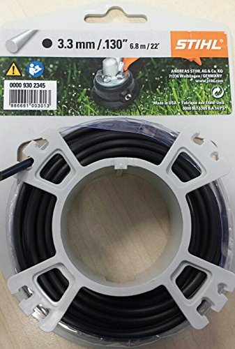Stihl 0000-930-2345 Round trimmer line 3.3 mm x 6 m, black