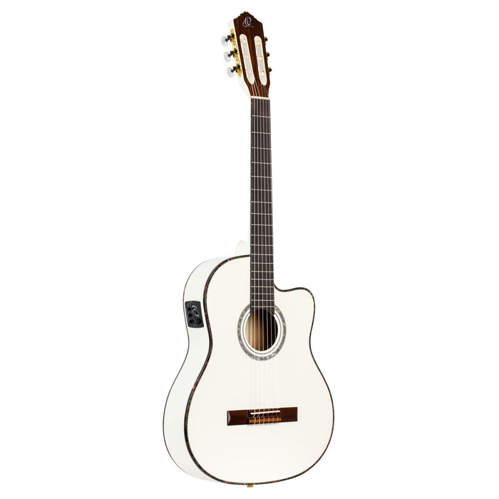 ORTEGA Family Series Pro 4/4 Classical Guitar 6 String - Solid Spruce / Mahogany White + Bag