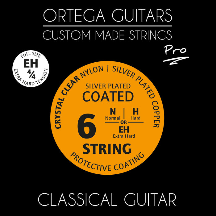 ORTEGA Custom Made Strings Pro 4/4 Scale - Classical Guitar 6 String