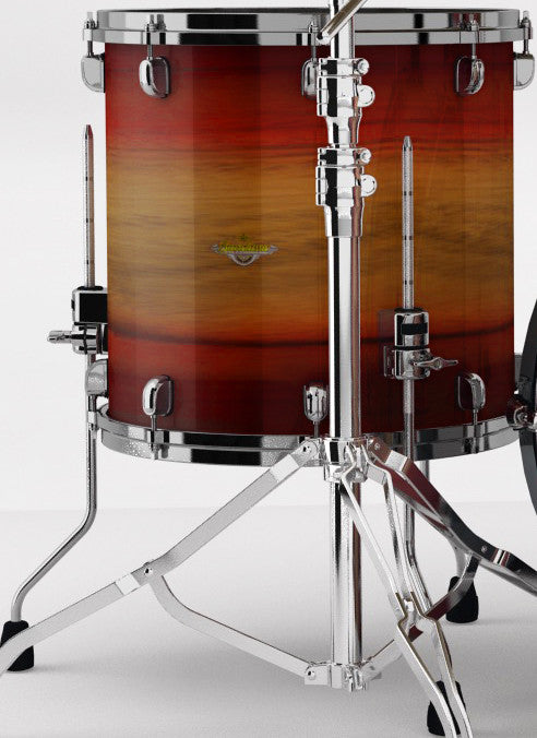 TAMA Starclassic Maple Exotic Floor Tom 16" x 16" - Ruby Pacific Walnut Burst/Black Nickel HW