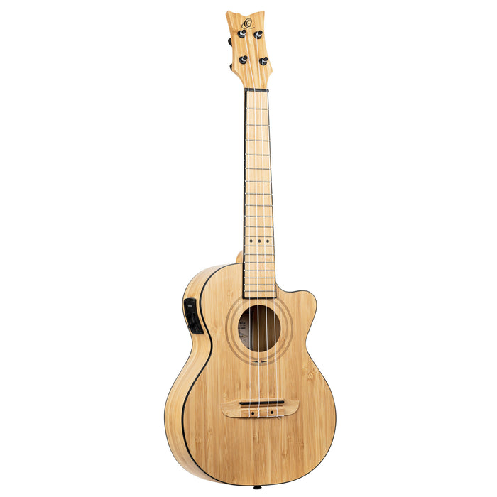 ORTEGA Bamboo Series Tenor Ukulele 4 String - Solid Bamboo Natural + Bag