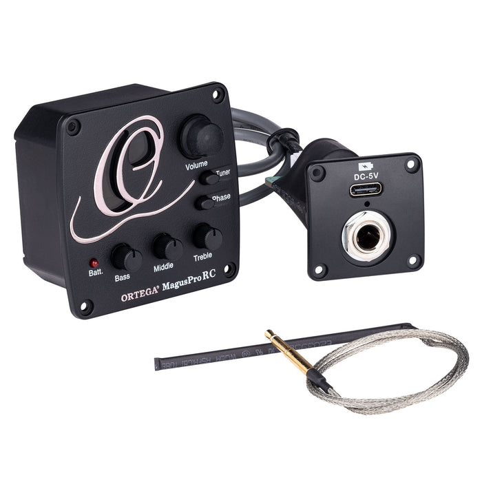 ORTEGA Professional side mount onboard active preamp system - Rechargeable