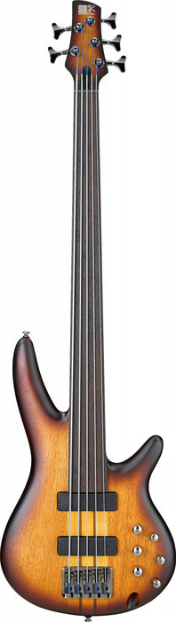 IBANEZ Bass Workshop SR Electric Bass 5-String Fretless - Brown Burst Flat
