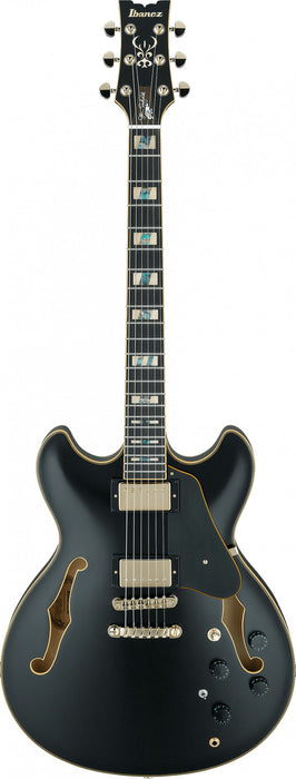 IBANEZ John Scofield Signature Hollowbody Guitar 6 String - Black Low gloss + Case MS100C
