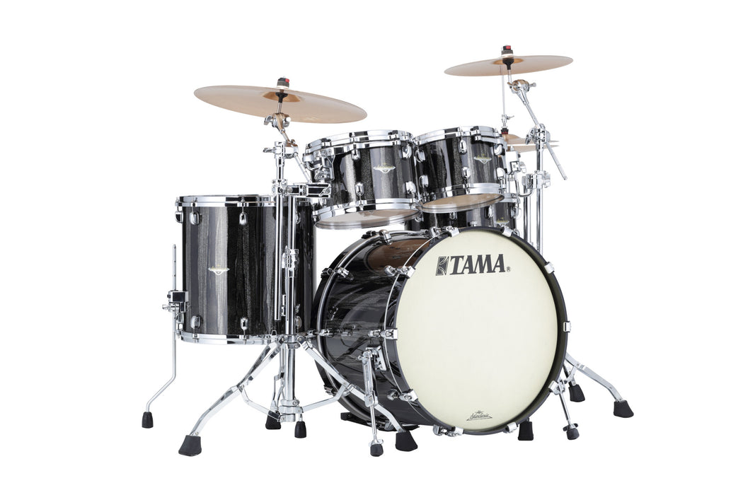 TAMA Starclassic Maple Lacquer Shell Kit 4 pcs - Black Clouds & Silver Linings/Chrome HW