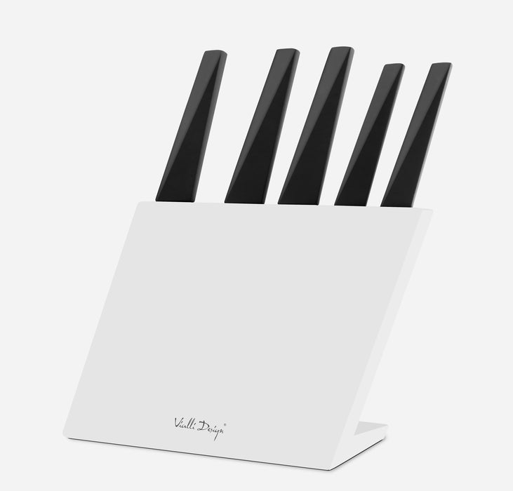 Vialli Design SET of 5-pcs knifes in block white VOLO 25219