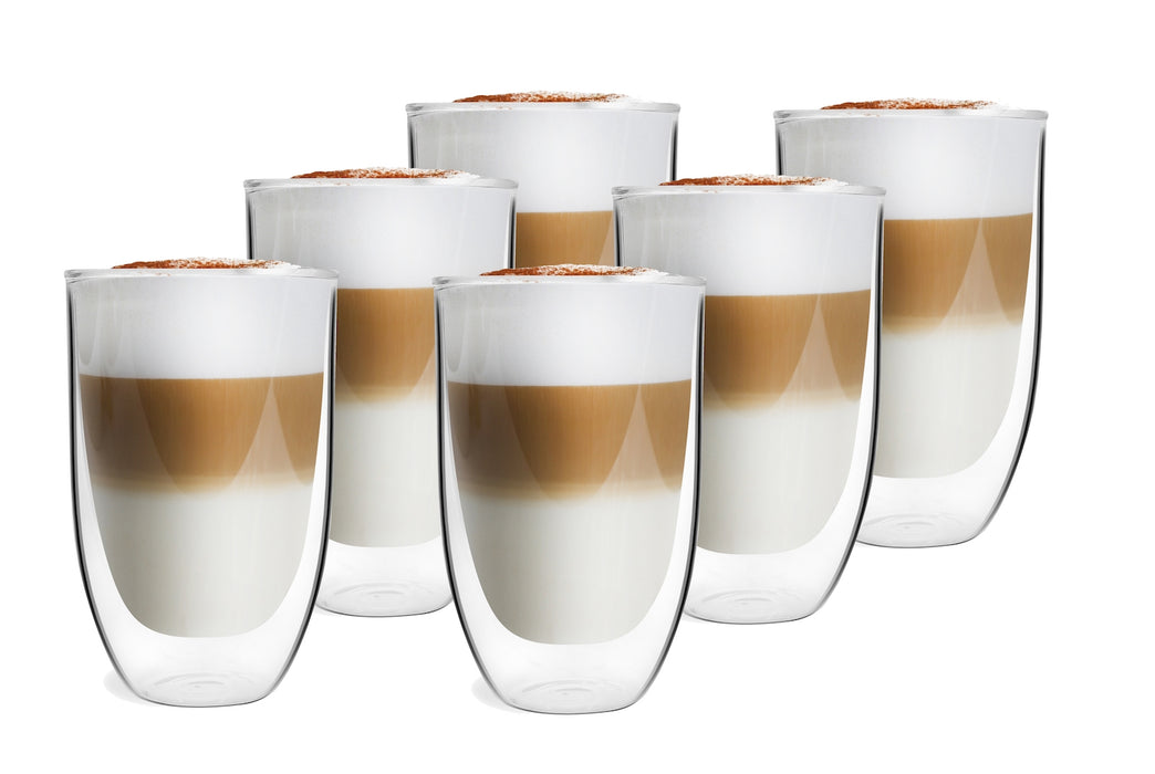 Vialli Design SET of 6 double wall long glasses 350ml AMO 25455