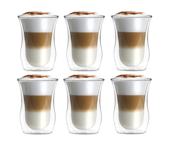 Vialli Design SET of 6 double wall long glasses 300ml VITA 26391