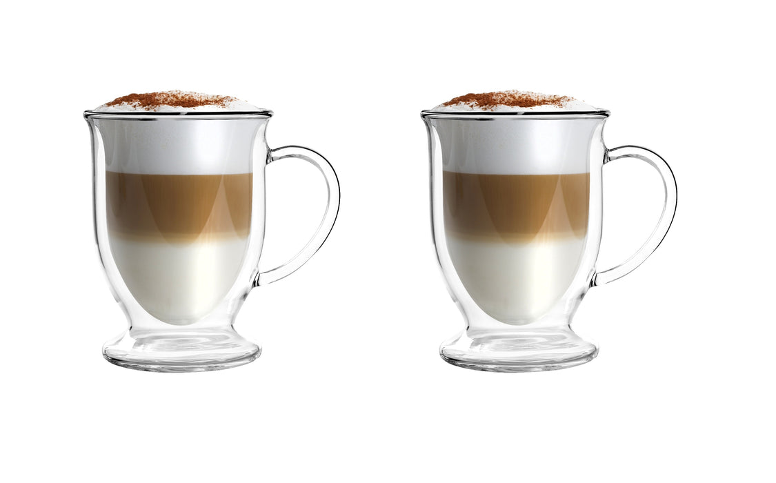 Vialli Design SET of 2 double wall latte glasses 250ml AMO 26421