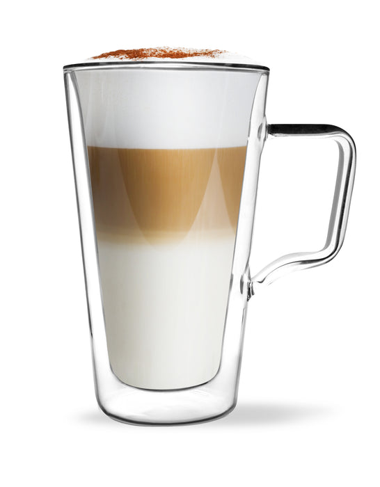 Vialli Design SET of 2 double wall latte glasses 350ml DIVA 26490