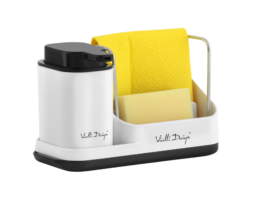 Vialli Design Kitchen organizer with a liquid dispenser white LIVIO DUO 28302