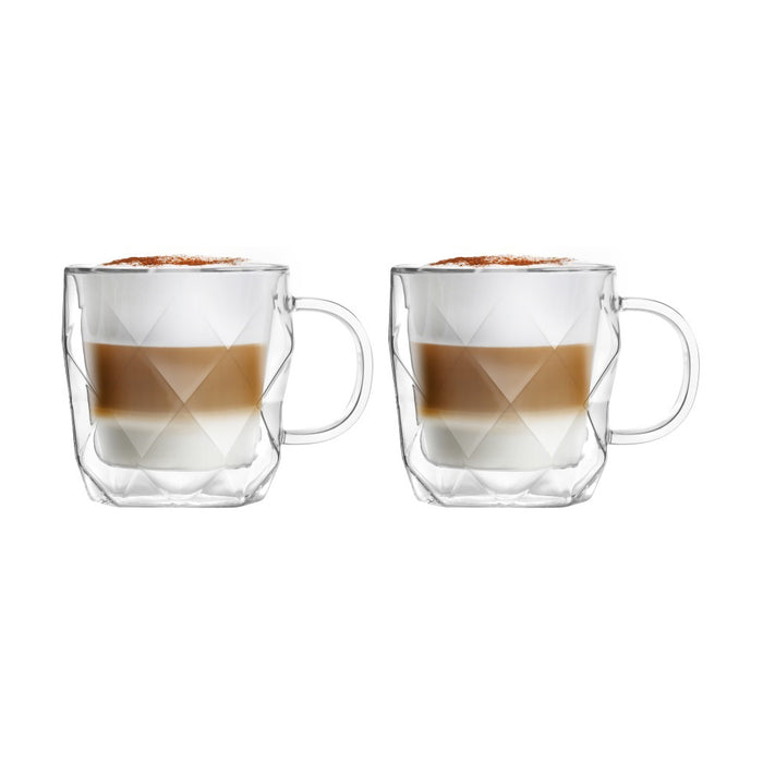 Vialli Design SET of 2 double wall cups 330ml GEO 28500