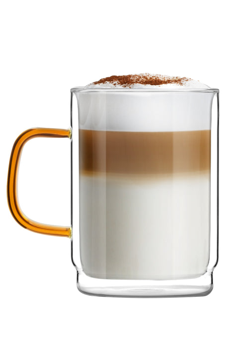 Vialli Design SET of 2 double wall glasses 350ml AMBER 28593