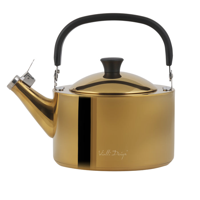 Vialli Design Kettle with a whistle 1.5l gold polished DIAMANTE 29187