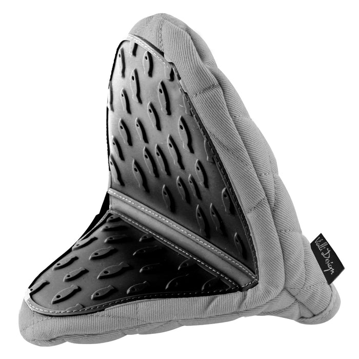 Vialli Design Palm mitten with silicone grey-black LIVIO 29620