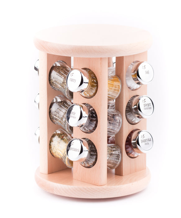 Gald Rotary spice rack 12S natural gloss 20014