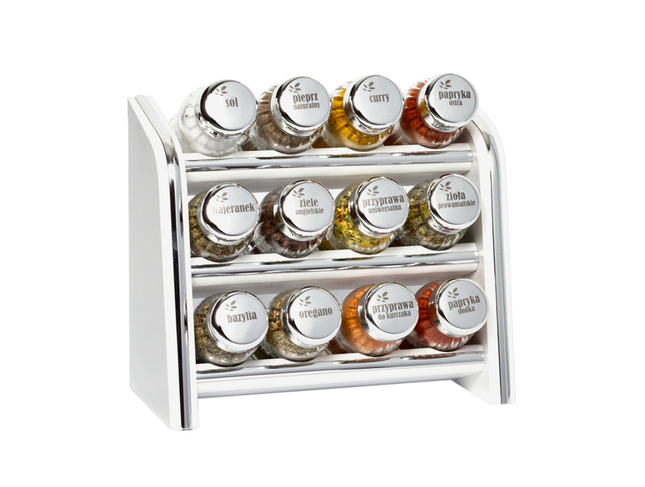 Gald Silver Line 12N 3S spice shelf white gloss 20069