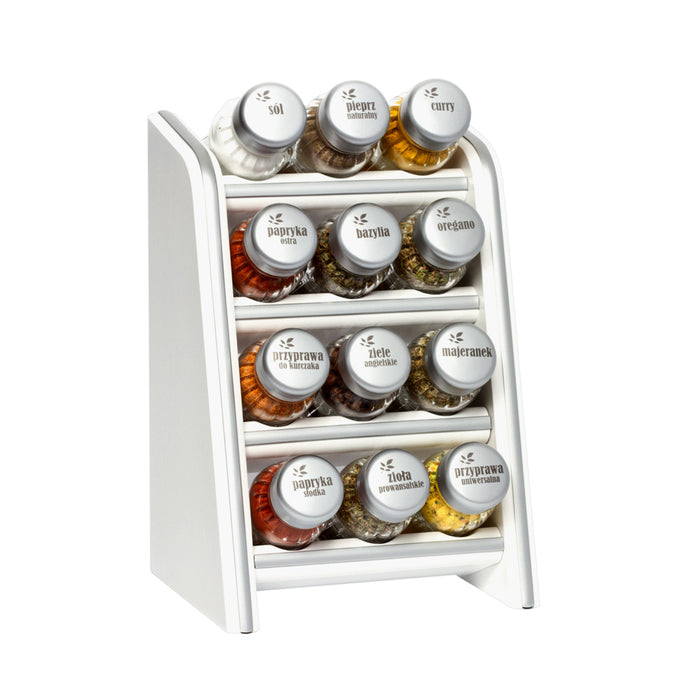 Gald Silver Line 12N 4S spice shelf matte white. 20342