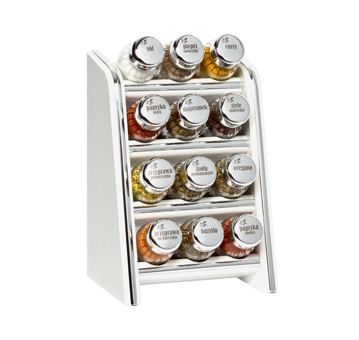 Gald Silver Line 12N 4S spice shelf white gloss 21172
