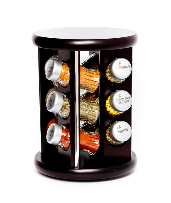 Gald Silver Line 12S venge matte rotating spice rack. 21370