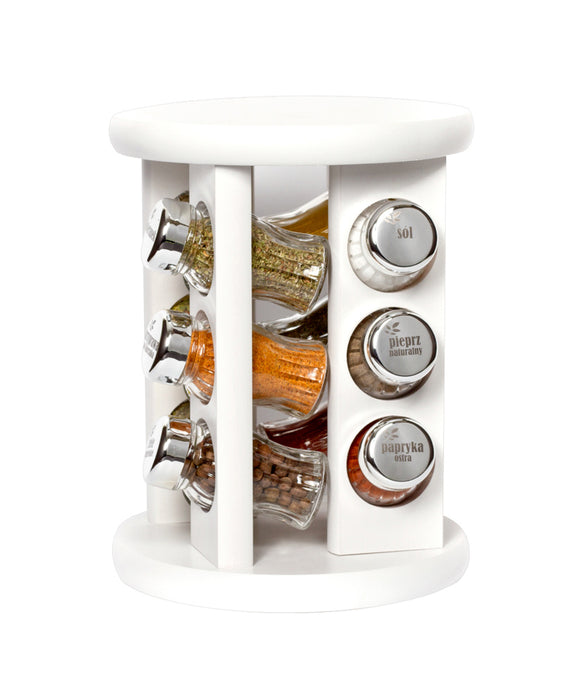 Gald Rotary spice rack 12S white gloss 21394