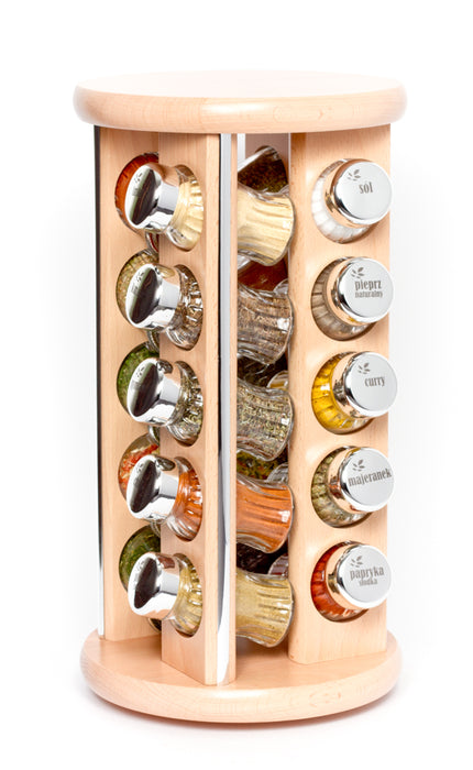 Gald Silver Line 20S rotary spice rack natural gloss 21783