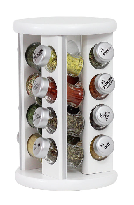 Gald Silver Line 16IIS white matte rotary spice rack. 23176