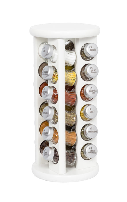 Gald Rotary spice rack 24S white matte. 26177