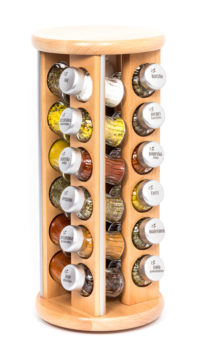 Gald Silver Line 24S natural matte rotating spice rack. 26290