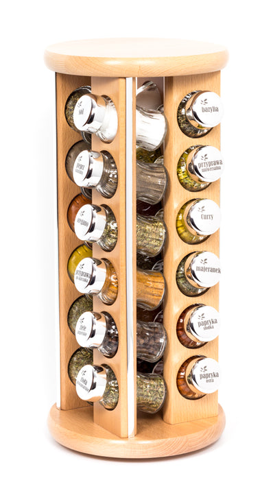 Gald Silver Line 24S rotary spice rack natural gloss 26306