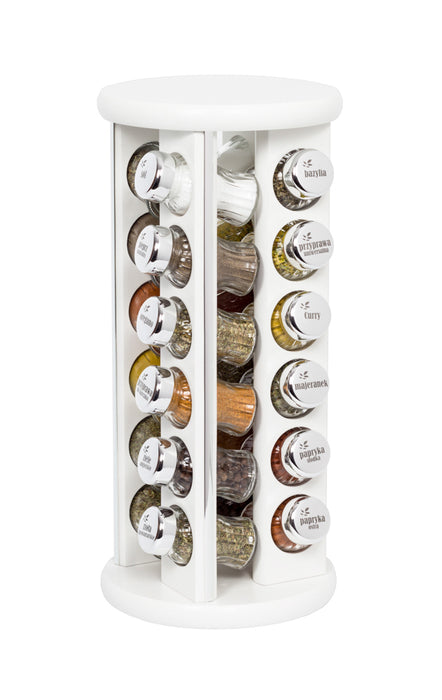 Gald Silver Line 24S white gloss rotary spice rack 26351