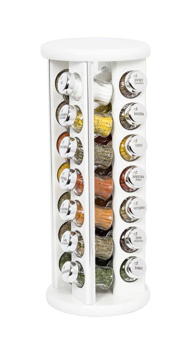 Gald Silver Line 28S white gloss rotary spice rack 26436