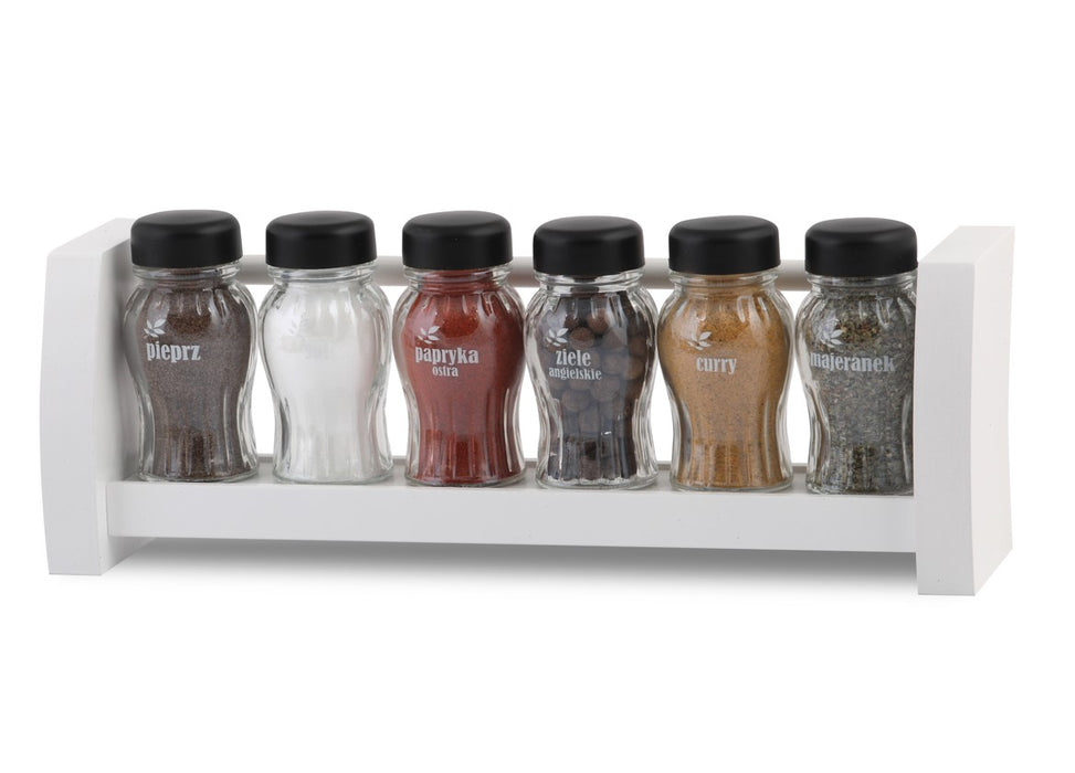 Gald Flipper spice stand shelf 6IIS white wood nut black 01155