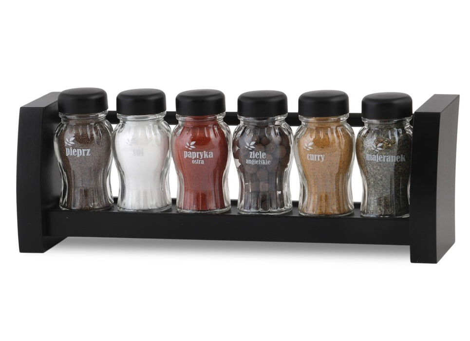 Gald Flipper spice stand shelf 6IIS black wood nut black 01162